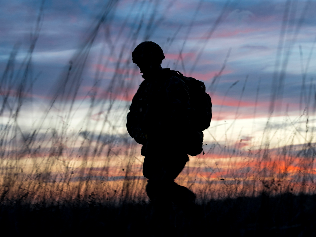 British Army 3 PARA Paratrooper Silhouette France November 2018