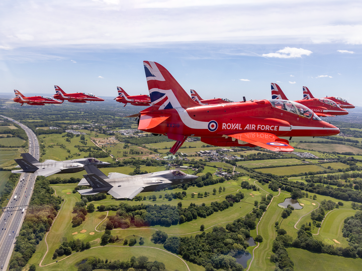 RAF Red Arrows En route to London 2026 Photo Print - Posters, Prints, & Visual Artwork - by Hampshire Prints (image 1 of 9)
