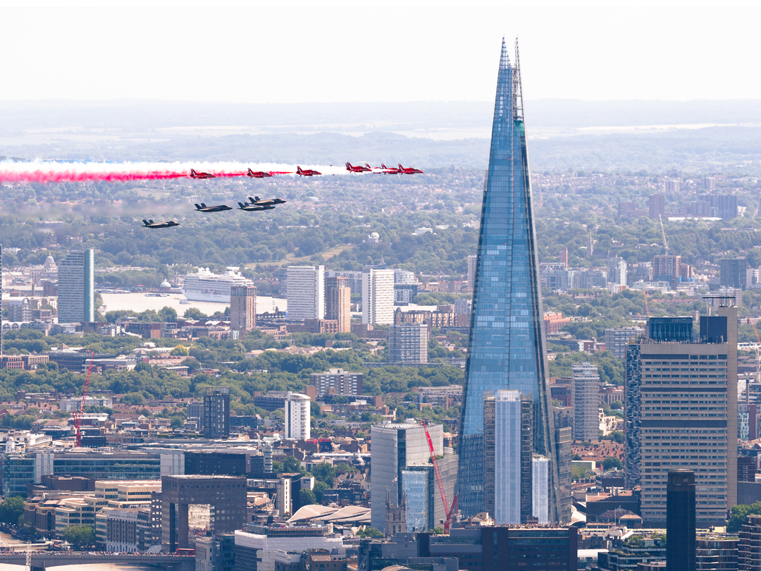 RAF Red Arrows Fly Past the Shard London 2026 Photo Print - Posters, Prints, & Visual Artwork - by Hampshire Prints (image 1 of 9)