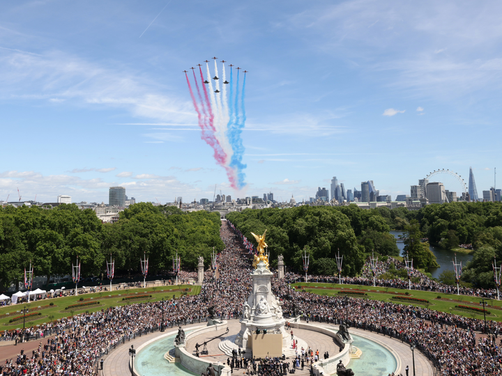 RAF Red Arrows Flyover The Mall London June 2026 Photo Print - Posters, Prints, & Visual Artwork - by Hampshire Prints (image 1 of 9)