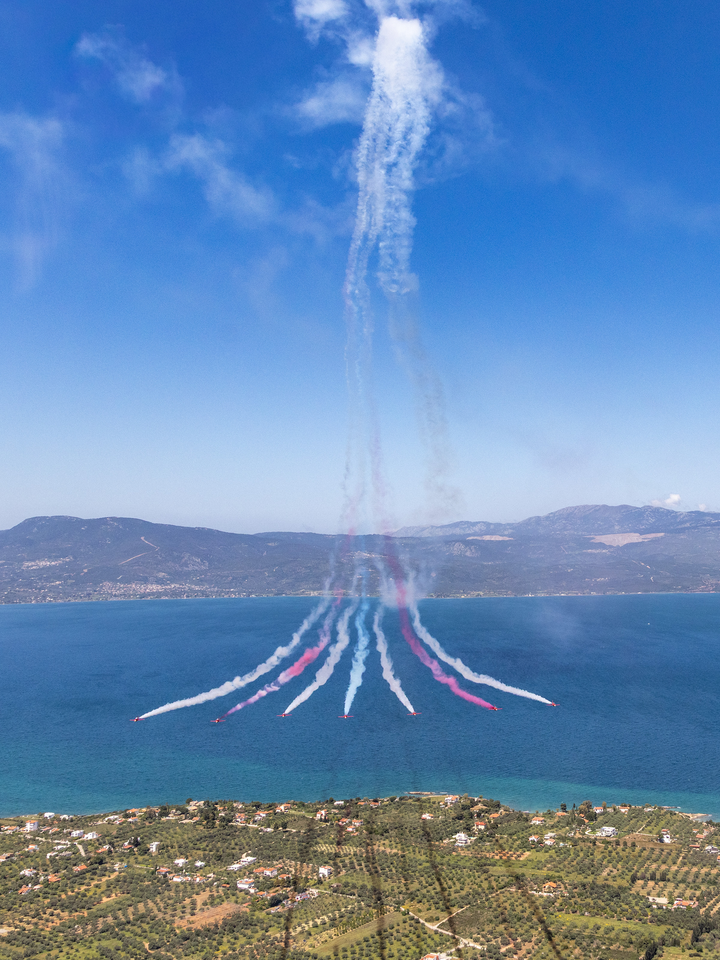 RAF Red Arrows Display Over Greece 2026 Photo Print - Posters, Prints, & Visual Artwork - by Hampshire Prints (image 1 of 9)