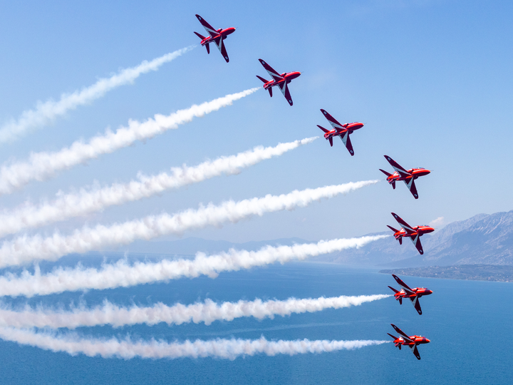 RAF Red Arrows In Formation Over Greece 2026 Photo Print - Posters, Prints, & Visual Artwork - by Hampshire Prints (image 1 of 9)