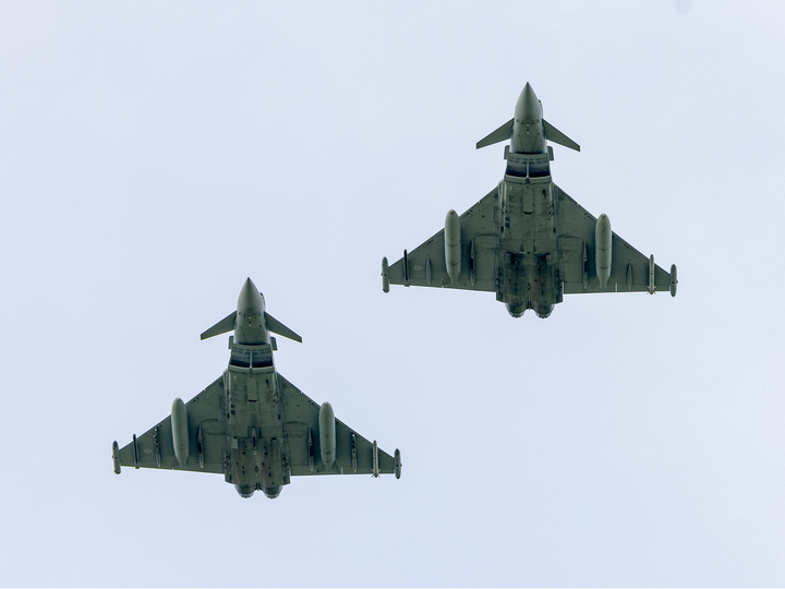 RAF Typhoons From Below Photo Print - Royal Air Force Aircraft Hampshire Prints 6 x 4 No Frame No