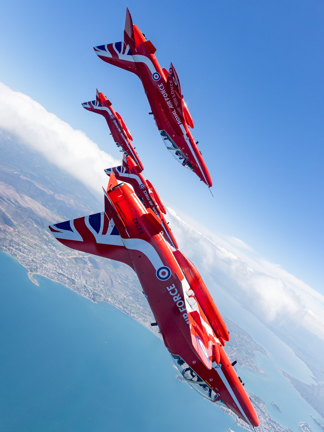 RAF Red Arrows Fly Inverted Over Greece 2026 Photo Print - Posters, Prints, & Visual Artwork - by Hampshire Prints (image 1 of 9)