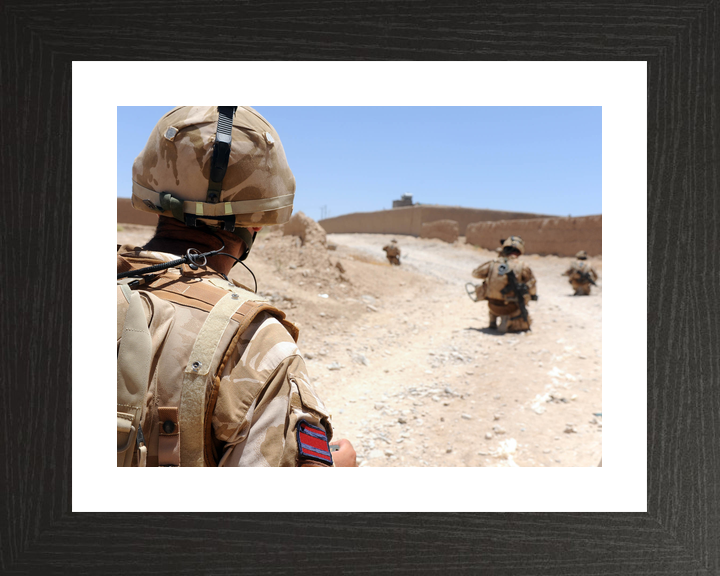British Army 2 RIFLES Patrol Halts at IED Sangin 2009