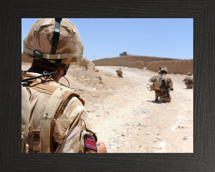 British Army 2 RIFLES Patrol Halts at IED Sangin 2009