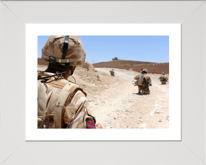 British Army 2 RIFLES Patrol Halts at IED Sangin 2009