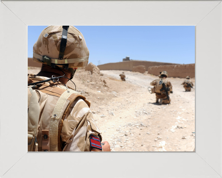 British Army 2 RIFLES Patrol Halts at IED Sangin 2009