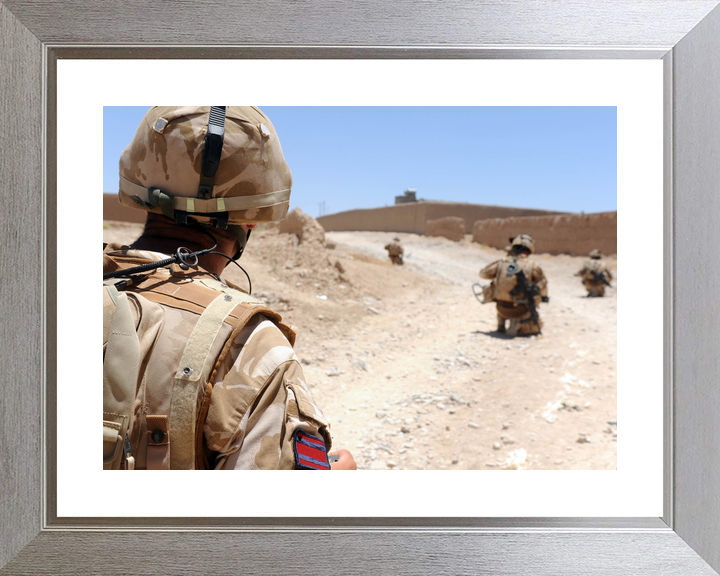 British Army 2 RIFLES Patrol Halts at IED Sangin 2009