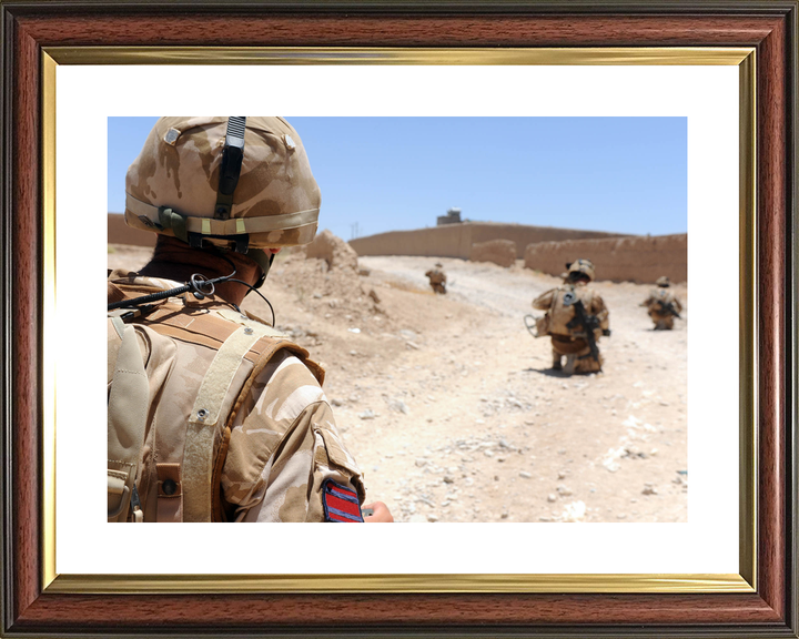 British Army 2 RIFLES Patrol Halts at IED Sangin 2009