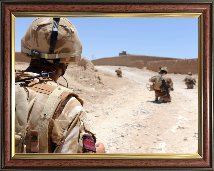 British Army 2 RIFLES Patrol Halts at IED Sangin 2009