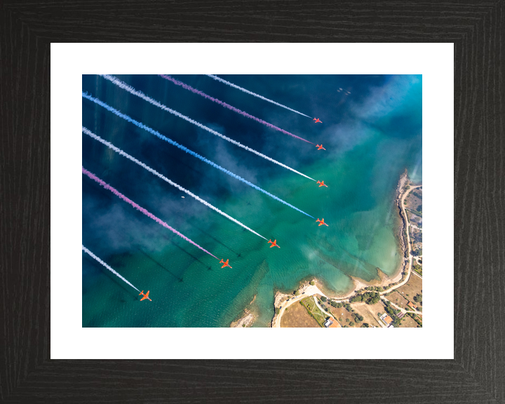 RAF Red Arrows Displaying Over the Greek Coast 2026 Photo Print - Posters, Prints, & Visual Artwork - by Hampshire Prints (image 2 of 9)