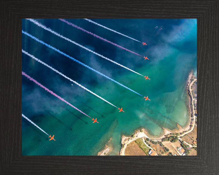 RAF Red Arrows Displaying Over the Greek Coast 2026 Photo Print - Posters, Prints, & Visual Artwork - by Hampshire Prints (image 3 of 9)