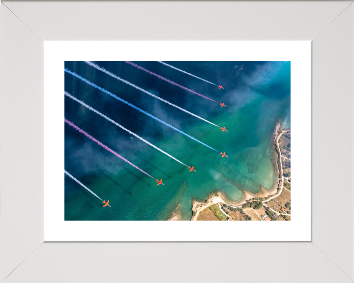 RAF Red Arrows Displaying Over the Greek Coast 2026 Photo Print - Posters, Prints, & Visual Artwork - by Hampshire Prints (image 4 of 9)