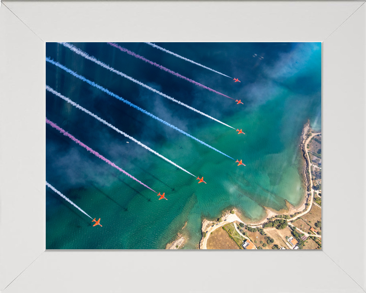 RAF Red Arrows Displaying Over the Greek Coast 2026 Photo Print - Posters, Prints, & Visual Artwork - by Hampshire Prints (image 5 of 9)