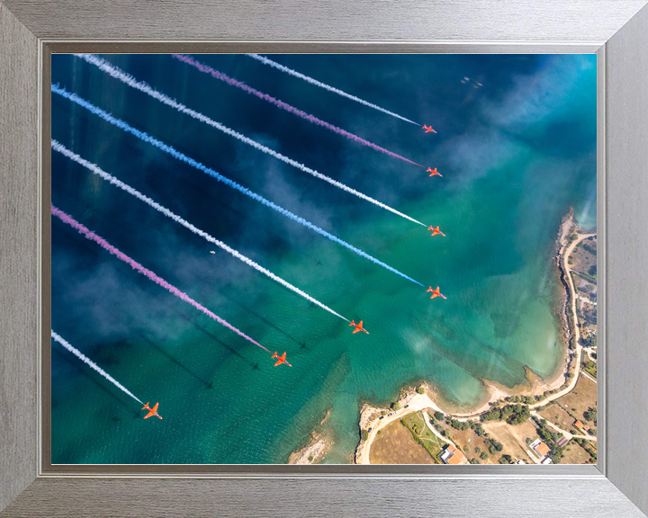 RAF Red Arrows Displaying Over the Greek Coast 2026 Photo Print - Posters, Prints, & Visual Artwork - by Hampshire Prints (image 7 of 9)