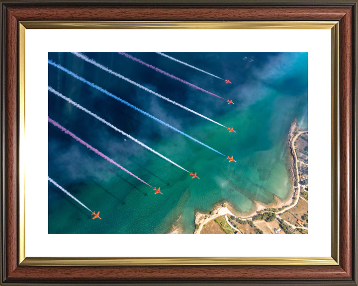 RAF Red Arrows Displaying Over the Greek Coast 2026 Photo Print - Posters, Prints, & Visual Artwork - by Hampshire Prints (image 8 of 9)