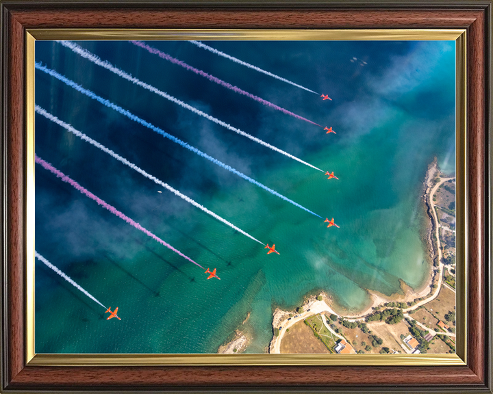 RAF Red Arrows Displaying Over the Greek Coast 2026 Photo Print - Posters, Prints, & Visual Artwork - by Hampshire Prints (image 9 of 9)