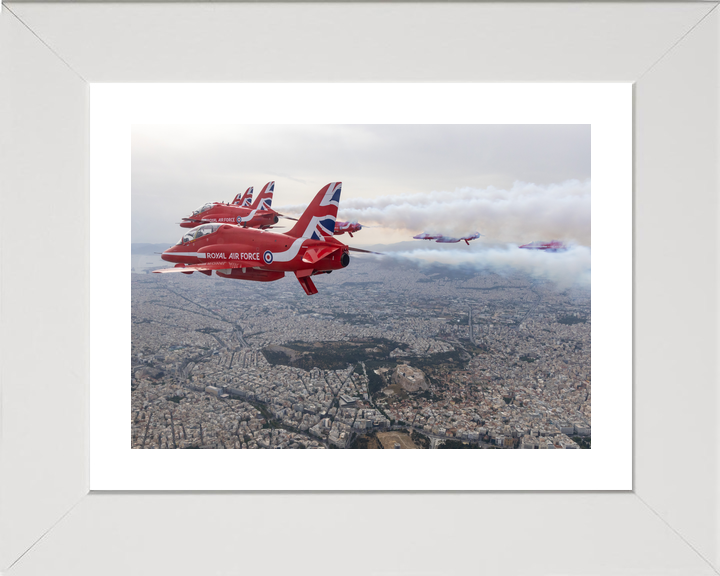 RAF Red Arrows Displaying Over Athens 2026 Photo Print - Posters, Prints, & Visual Artwork - by Hampshire Prints (image 4 of 9)