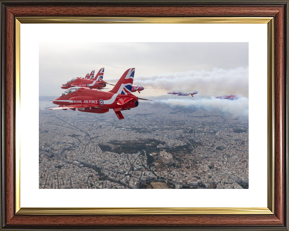 RAF Red Arrows Displaying Over Athens 2026 Photo Print - Posters, Prints, & Visual Artwork - by Hampshire Prints (image 8 of 9)