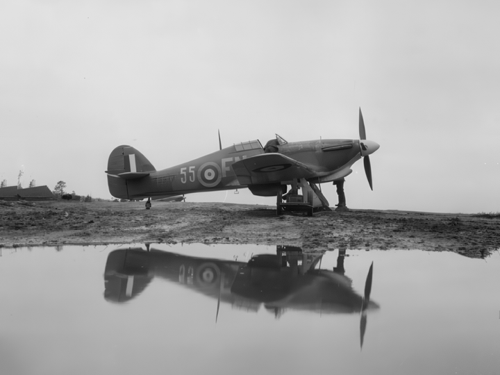RAF Hurricane Mark IIB Reflections Photo Print - Royal Air Force Aircraft Hampshire Prints 6 x 4 No Frame No