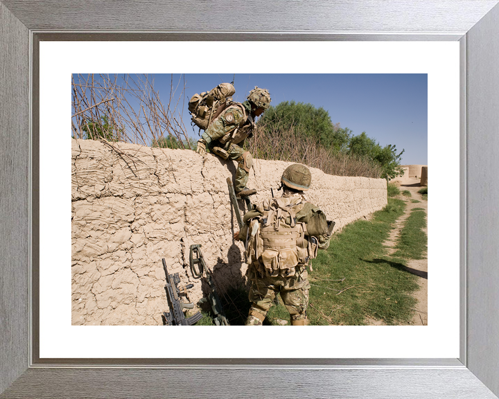 British Army 1 RGR Gurkhas Climb Wall Nahr-e Saraj June 2010