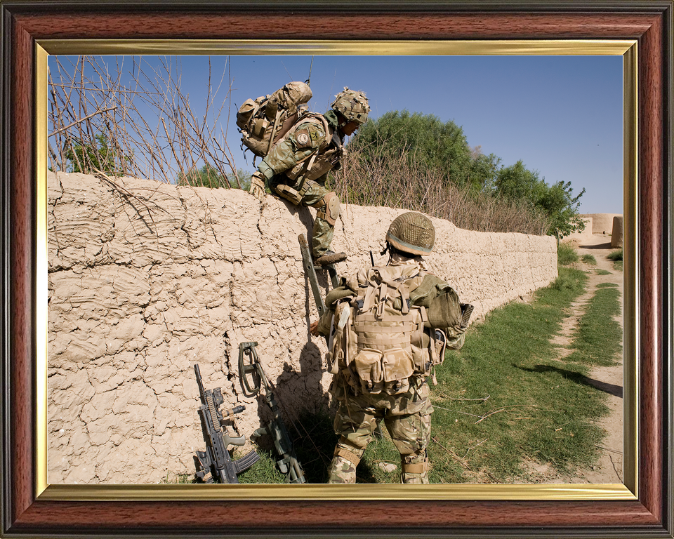 British Army 1 RGR Gurkhas Climb Wall Nahr-e Saraj June 2010