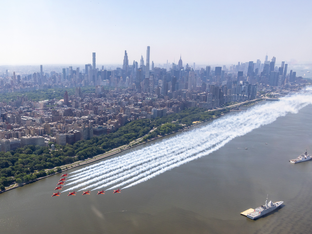 RAF Red Arrows Over Hudson River 2026