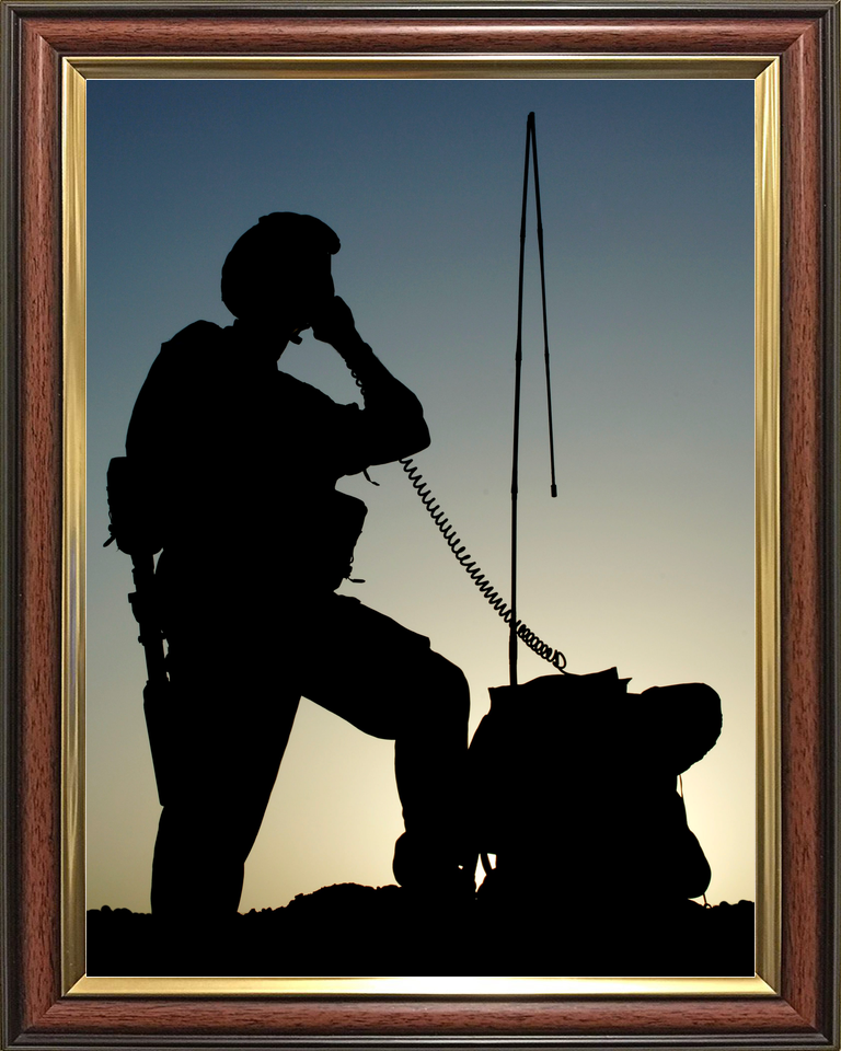 British Army 216 Signal Squadron Silhouette Lashkar Gah 2006