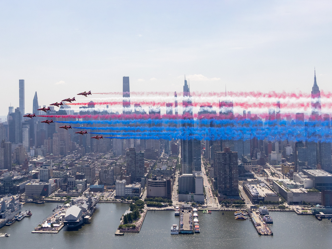 RAF Red Arrows Over Hudson River 4th July 2026