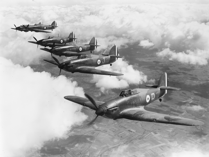 RAF Hurricane Mark Is in Formation Photo Print - Royal Air Force Aircraft Hampshire Prints 6 x 4 No Frame No