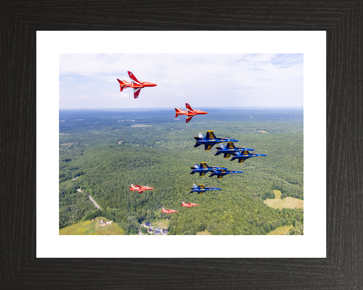 RAF Red Arrows in Formation With Blue Angels 2026