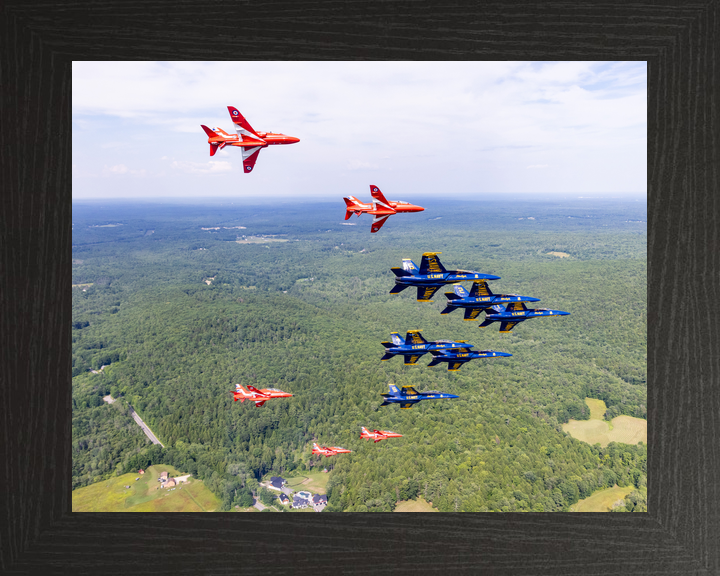 RAF Red Arrows in Formation With Blue Angels 2026