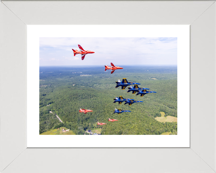 RAF Red Arrows in Formation With Blue Angels 2026