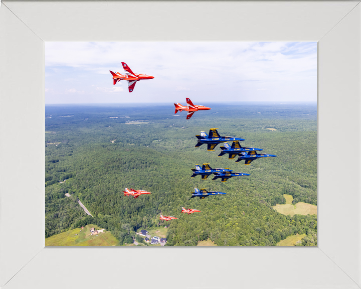 RAF Red Arrows in Formation With Blue Angels 2026