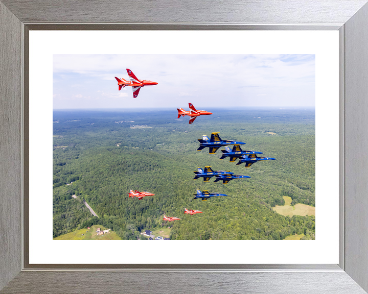 RAF Red Arrows in Formation With Blue Angels 2026