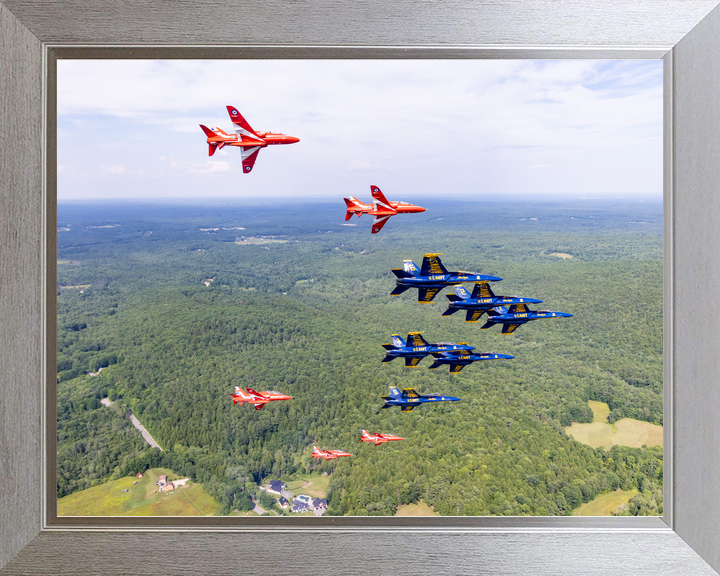 RAF Red Arrows in Formation With Blue Angels 2026