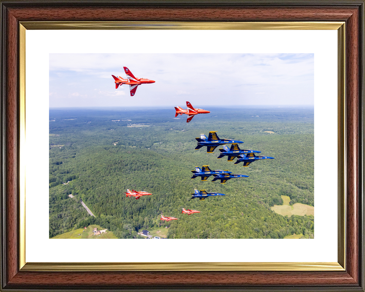 RAF Red Arrows in Formation With Blue Angels 2026
