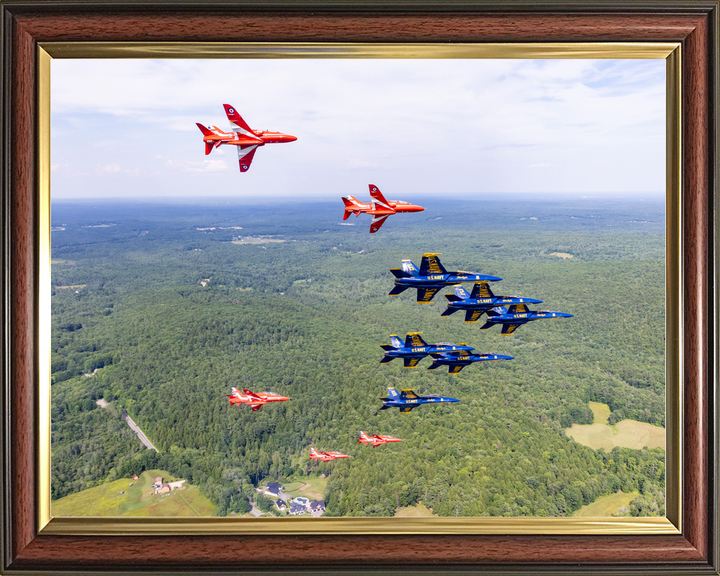 RAF Red Arrows in Formation With Blue Angels 2026