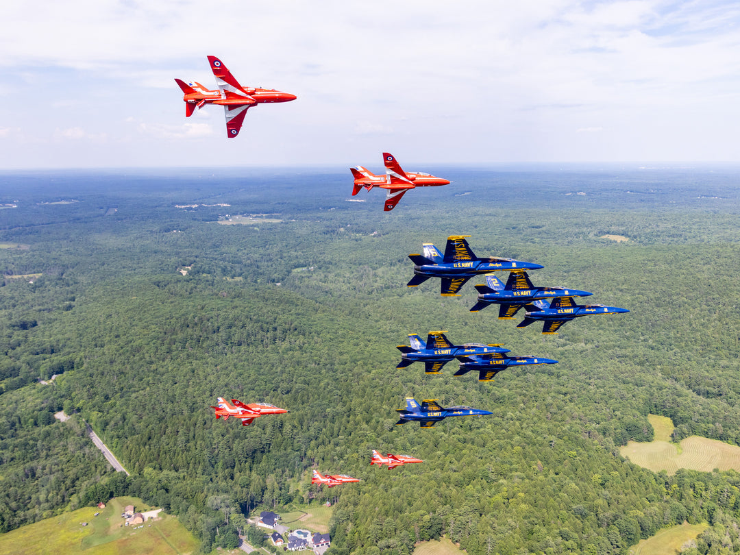 RAF Red Arrows in Formation With Blue Angels 2026
