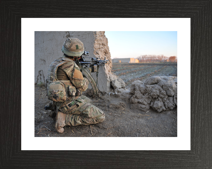 British Army 1 YORKS Machine Gunner Helmand January 2012