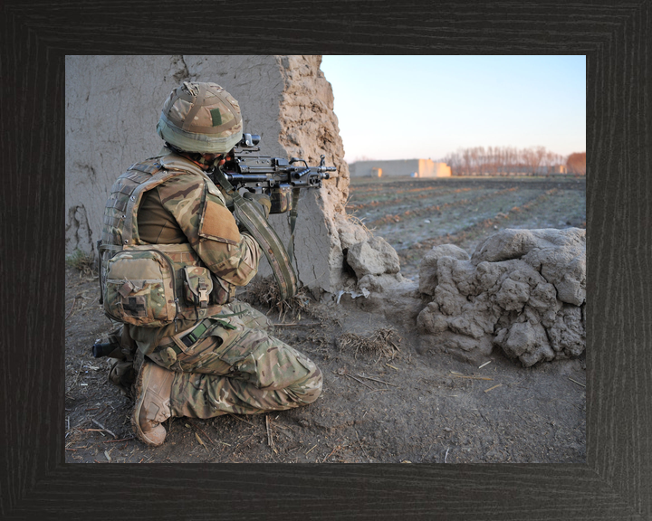 British Army 1 YORKS Machine Gunner Helmand January 2012
