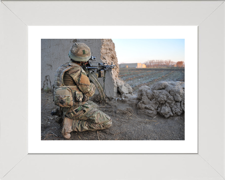 British Army 1 YORKS Machine Gunner Helmand January 2012