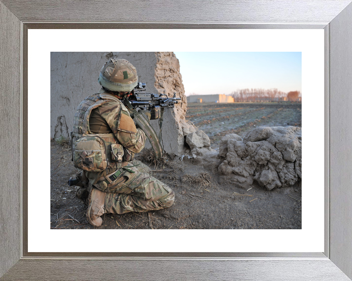 British Army 1 YORKS Machine Gunner Helmand January 2012