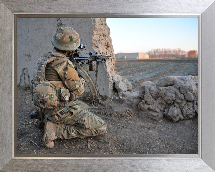 British Army 1 YORKS Machine Gunner Helmand January 2012