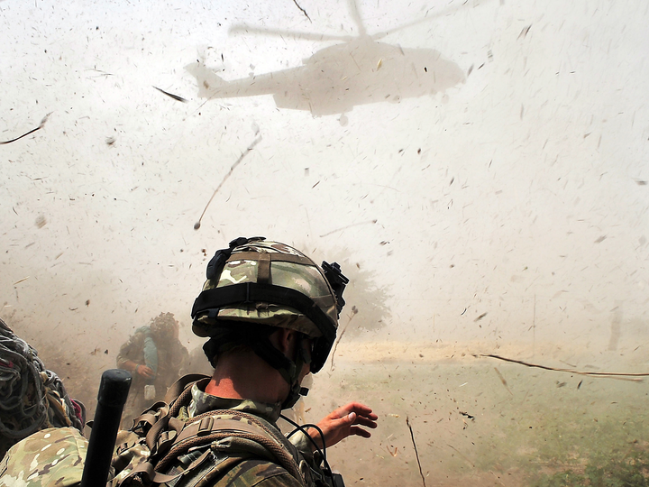 British Army 1 RIFLES Merlin Downwash Omid Haft May 2011
