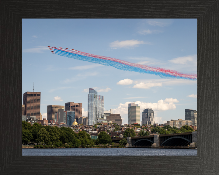 RAF Red Arrows Fly Over Boston Skyline 2026