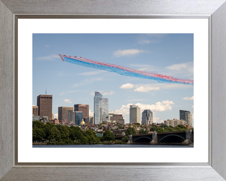 RAF Red Arrows Fly Over Boston Skyline 2026