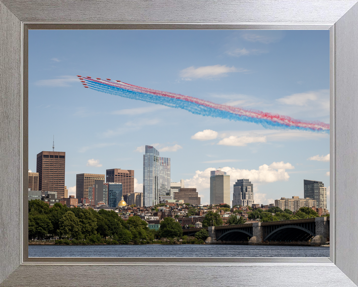 RAF Red Arrows Fly Over Boston Skyline 2026