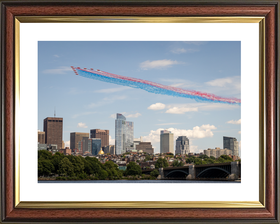RAF Red Arrows Fly Over Boston Skyline 2026